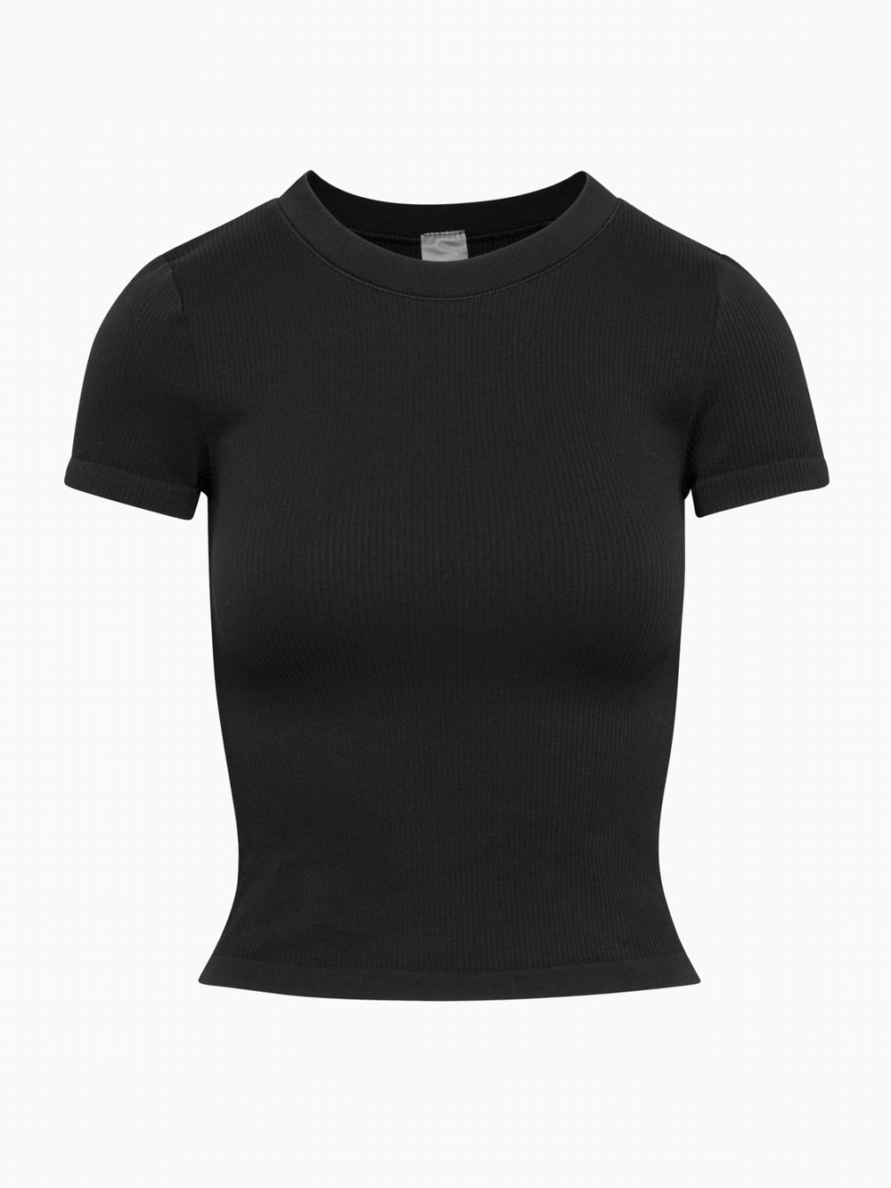 Aritzia Black Seamless Ribbed Willow T-Shirt